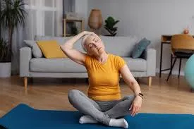 Calm morning stretch in soft natural light